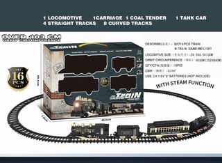 B/O RAIL TRAIN W/LIGHT & MUSIC 16PCS,