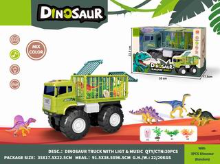 FRICTION DINOSAUR TRUCK W/LIGHT & MUSIC,