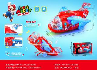 B/O STUNT AIRPLANE W/LIGHT & MUSIC,