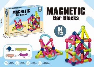 MAGNETIC BAR BLOCKS 84PCS,