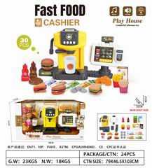 FAST FOOD SET W/LIGHT & SOUND 30PCS,
