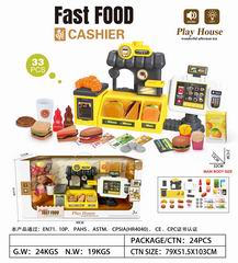 FAST FOOD SET W/LIGHT & SOUND 33PCS,