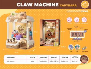 B/O CLAW DOLL MACHINE W/LIGHT & MUSIC,