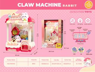 B/O CLAW DOLL MACHINE W/LIGHT & MUSIC,