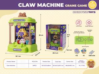 B/O CLAW DOLL MACHINE W/MUSIC,
