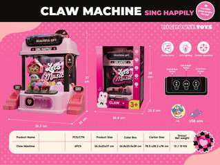 B/O CLAW DOLL MACHINE W/LIGHT & MUSIC,