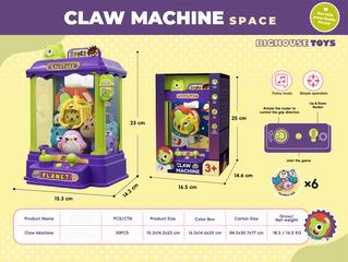 B/O CLAW DOLL MACHINE W/MUSIC,