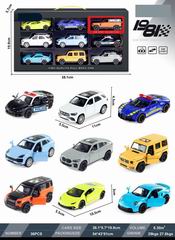 1:43 PULL BACK DIE-CAST CAR 9PCS,