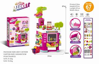 MARKET SET W/LIGHT & SOUND 67PCS,