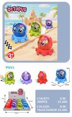 PULL LINE OCTOPUS W/LIGHT 12PCS,