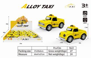 PULL BACK DIE-CAST CAR W/LIGHT & SOUND 12PCS,
