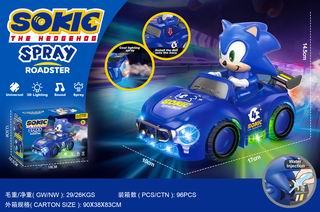 B/O CAR W/LIGHT & MUSIC & SPRAY,