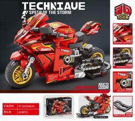 BUILDING BLOCK MOTORCYCLE W/LIGHT 410PCS,