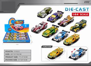 1:64 SLIDE DIE-CAST CAR 24PCS,