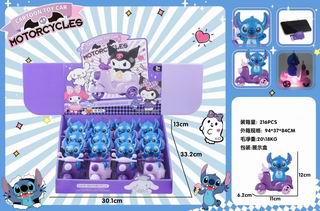 STITCH MOTORCYCLE W/LIGHT 12PCS,