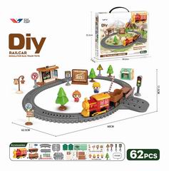 DIY B/O TRACK CAR W/MUSIC 62PCS,