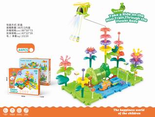 B/O TRAIN TRACK SET W/LIGHT 44PCS,