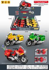 FRICTION MOOTORCYCLE W/LIGHT & MUSIC 8PCS,