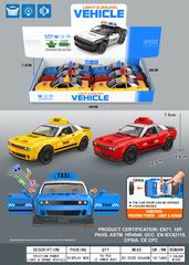 FRICTION TAXI W/LIGHT & MUSIC 6PCS,