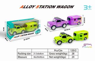 PULL BACK DIE-CAST CAR W/LIGHT & SOUND,