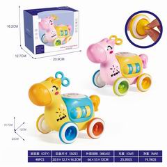 SLIDE HORSE HAND DRUM W/LIGHT & MUSIC,