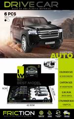 FRICTION CAR W/LIGHT & SOUND 6PCS,