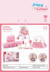 12 INCH DOLL W/CART,