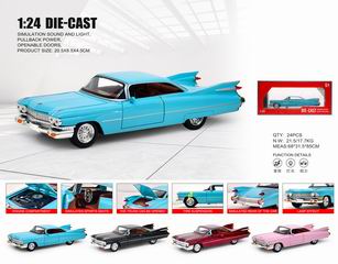 1:24 PULL BACK DIE-CAST CAR W/LIGHT & SOUND,
