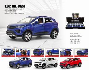 1:32 PULL BACK DIE-CAST CAR W/LIGHT & SOUND 12PCS,
