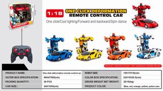 1:18 R/C DEFORMATION CAR W/LIGHT,
