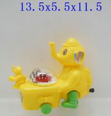 PULL LINE SNOW ELEPHONE W/LIGHT,